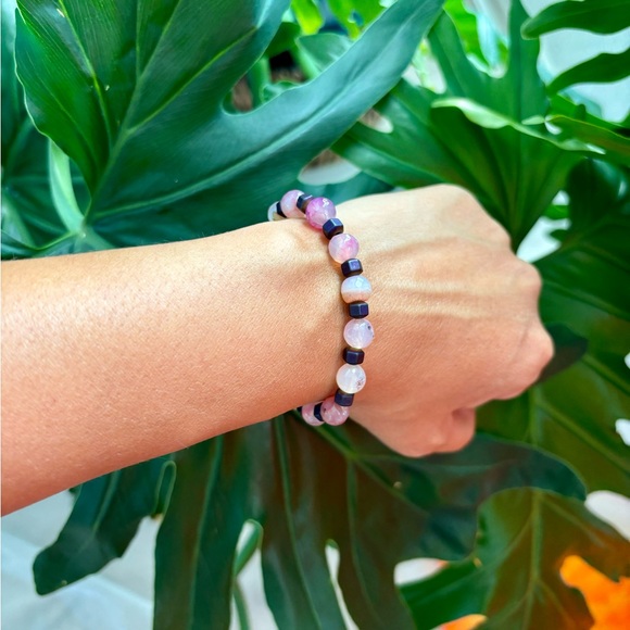 Agate & Hematite bracelet - Picture 2 of 6